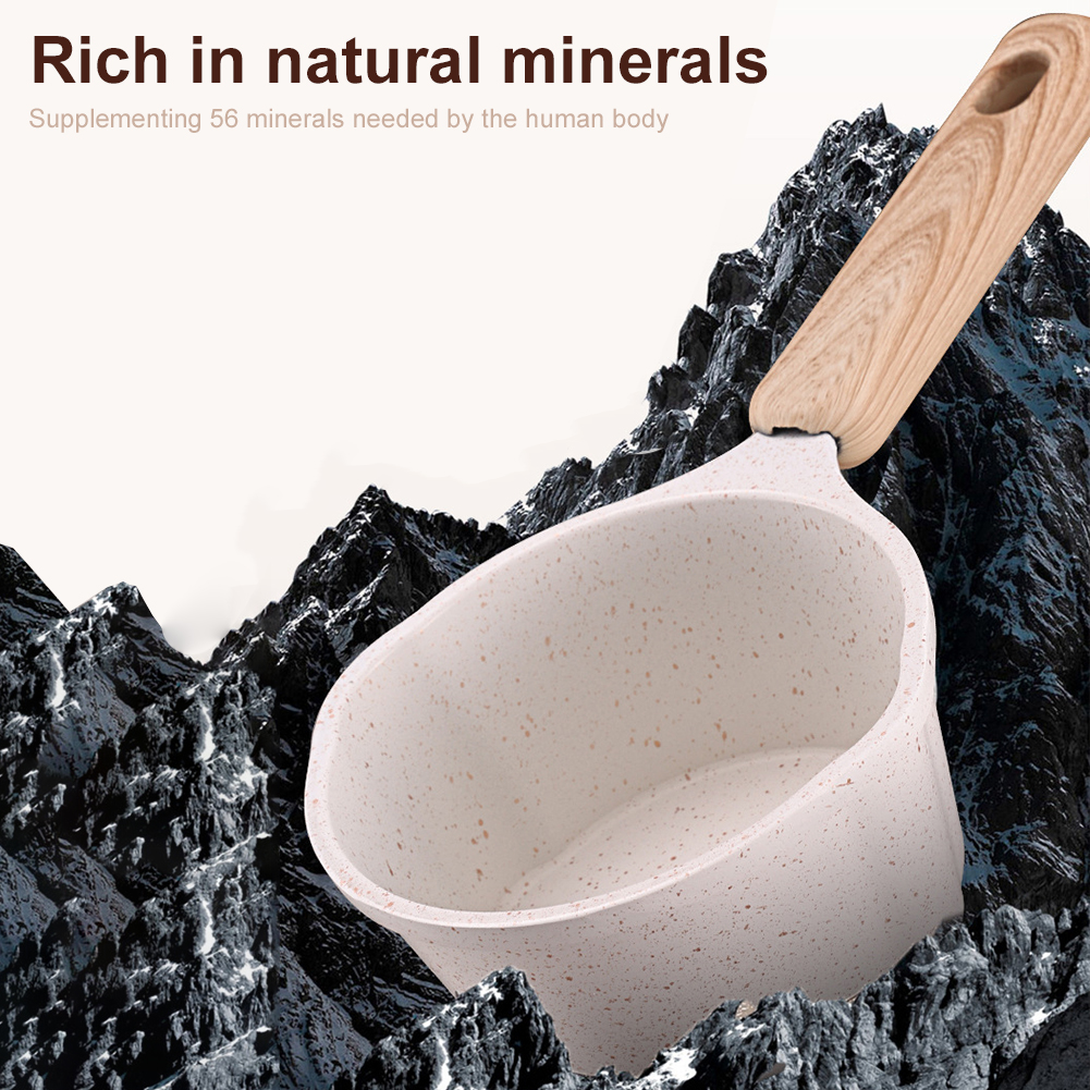 Commercial Kitchen Stove - Mini Boiling Pan Wooden Handle Butter
