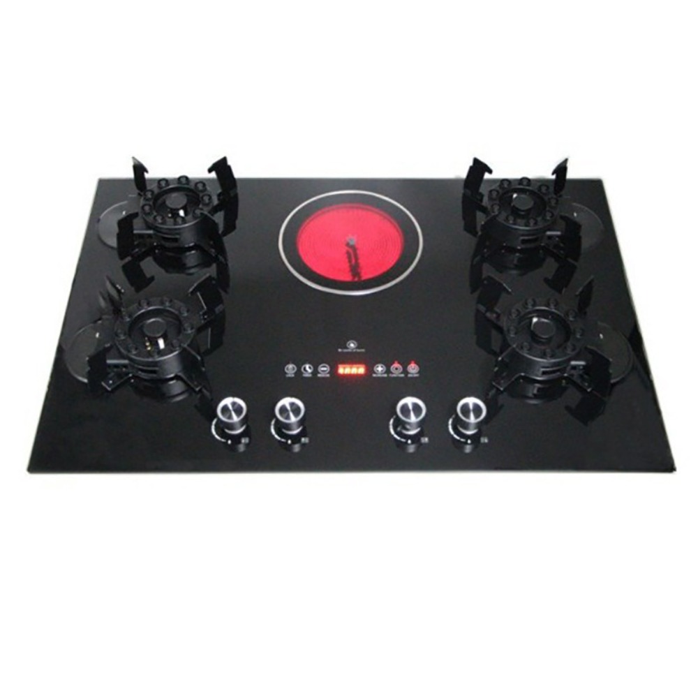 Commercial Kitchen Stove - 5-Head Flaming Flip Magic Disc Electric