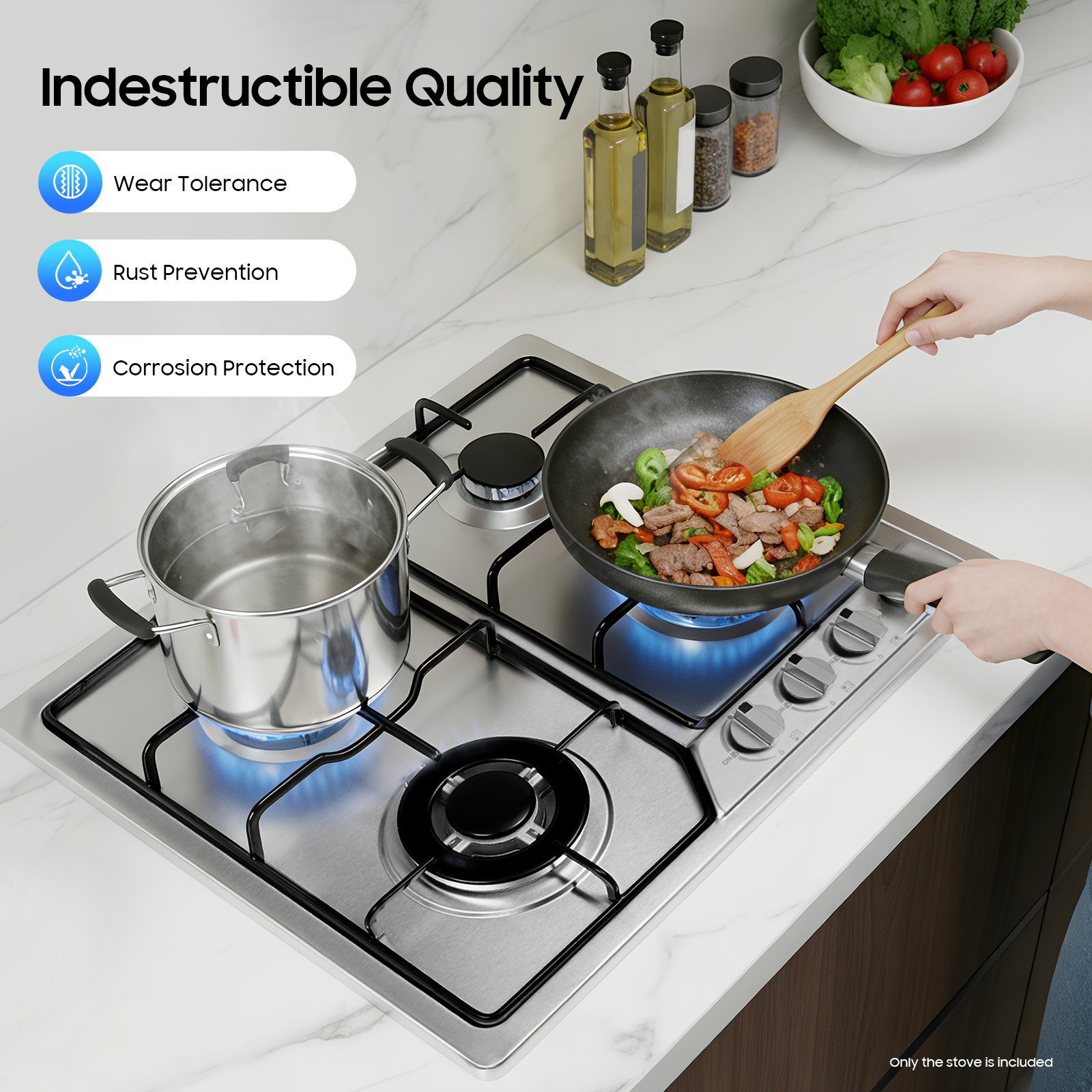 4 Head Eye Stove Gas Stove 58* - Commercial Kitchen Stove บทวิจารณ์และราคา