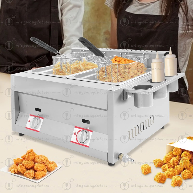 NEW Commercial Gas Deep Fryer  - Commercial Kitchen Machinery บทวิจารณ์และราคา