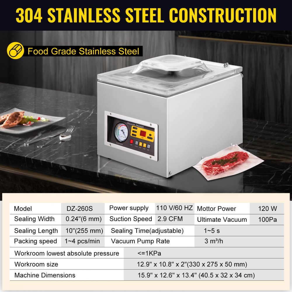10V Chamber Vacuum Sealer DZ 2 - Commercial Kitchen Machinery บทวิจารณ์และราคา