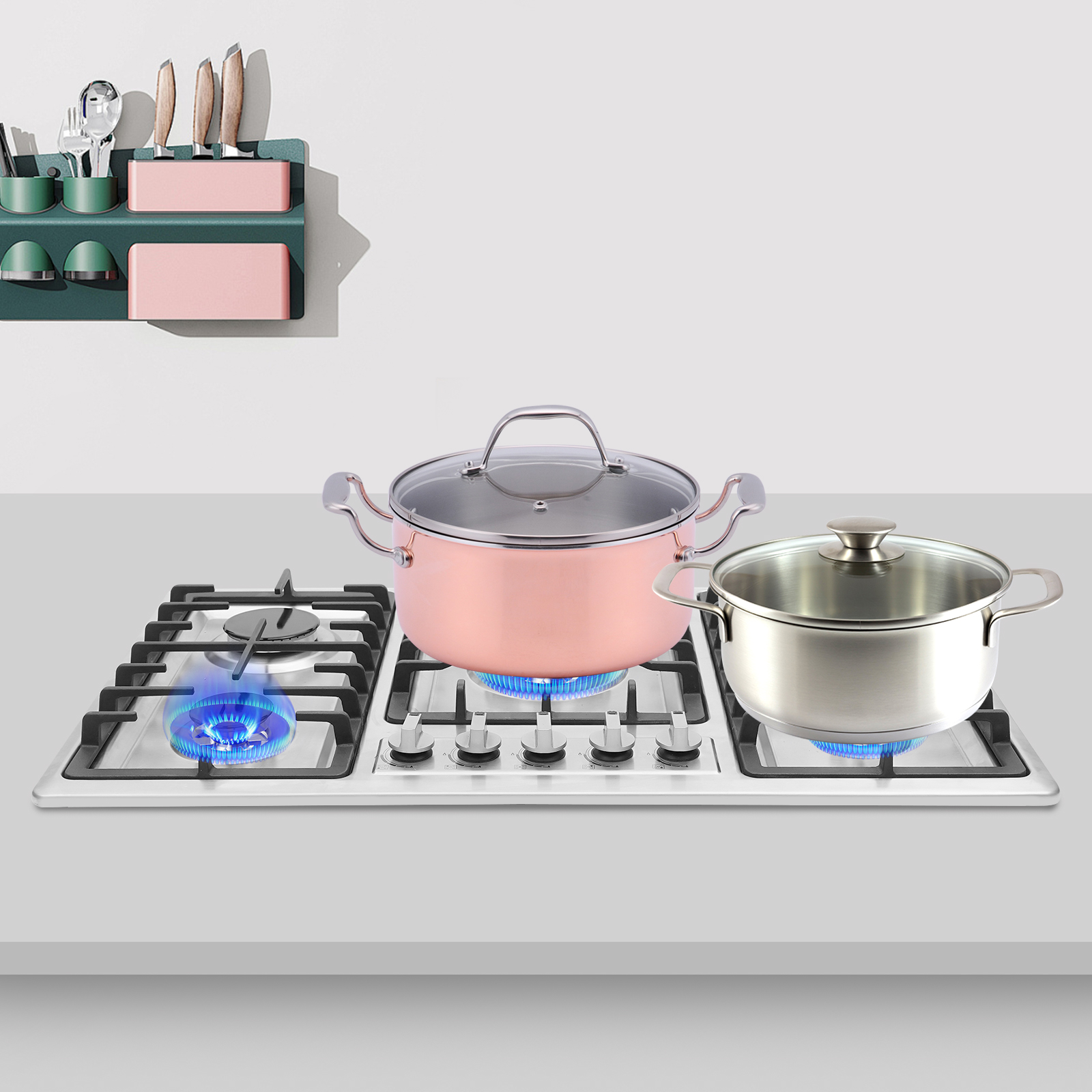 5 Burner Stainless Steel Gas S - Commercial Kitchen Stove บทวิจารณ์และราคา