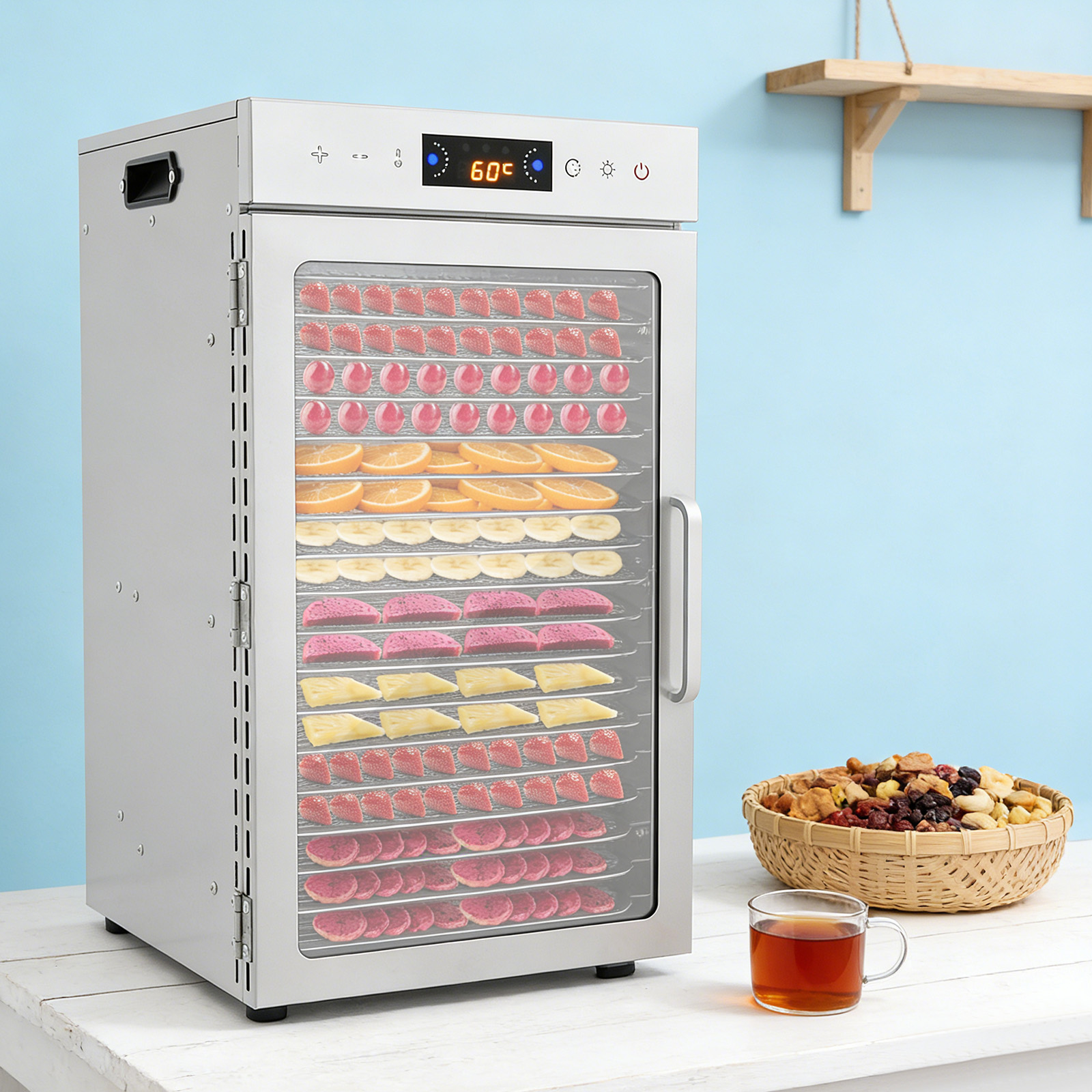18 Trays Food Dehydrator 304 2 - Commercial Food Dehydrator บทวิจารณ์และราคา