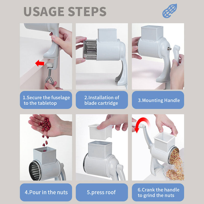 Grain Grinder Hand Crank Mill  - Commercial Kitchen Grinder บทวิจารณ์และราคา