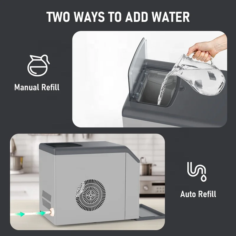 33LBS/24H Commercial Ice Maker - Commercial Kitchen Ice Machine บทวิจารณ์และราคา