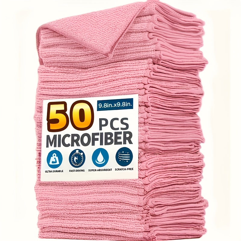 1-50Pcs Light Pink Microfiber  - Commercial Kitchen Mixer บทวิจารณ์และราคา
