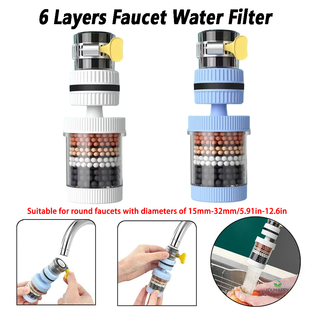 6 Layers Faucet Water Filter U - Commercial Kitchen Mixer บทวิจารณ์และราคา